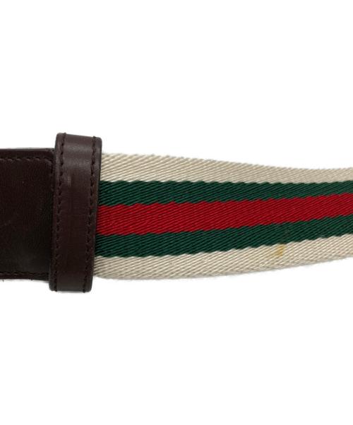 GUCCI（グッチ）GUCCI (グッチ) GGロゴバックル ラインガチャベルト マルチカラーの古着・服飾アイテム