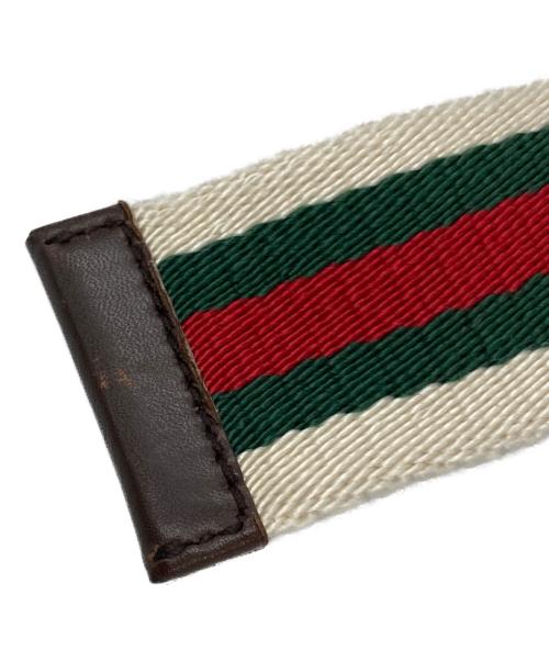 GUCCI（グッチ）GUCCI (グッチ) GGロゴバックル ラインガチャベルト マルチカラーの古着・服飾アイテム