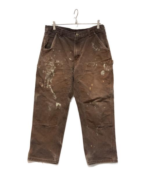 CarHartt（カーハート）CarHartt (カーハート) ウォッシュドダックダブルニーペインターパンツ ブラウン サイズ:35の古着・服飾アイテム
