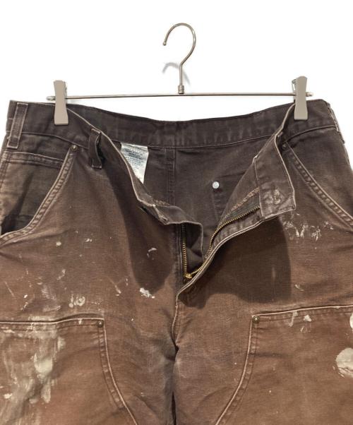 CarHartt（カーハート）CarHartt (カーハート) ウォッシュドダックダブルニーペインターパンツ ブラウン サイズ:35の古着・服飾アイテム