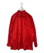 COMME des GARCONS HOMME PLUSコムデギャルソンオムプリュス）の古着「ストライプシャツ」｜レッド