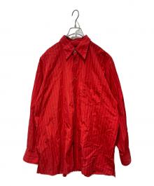 COMME des GARCONS HOMME PLUS（コムデギャルソンオムプリュス）の古着「ストライプシャツ」｜レッド