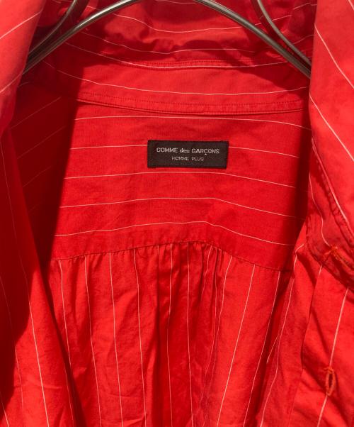 COMME des GARCONS HOMME PLUS（コムデギャルソンオムプリュス）COMME des GARCONS HOMME PLUS (コムデギャルソンオムプリュス) ストライプシャツ レッド サイズ:不明の古着・服飾アイテム