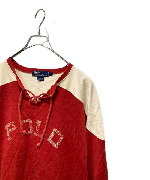 POLO RALPH LAUREN（ポロ・ラルフローレン）POLO RALPH LAUREN (ポロ・ラルフローレン) ホッケーシャツ レッド サイズ:Ｌの古着・服飾アイテム