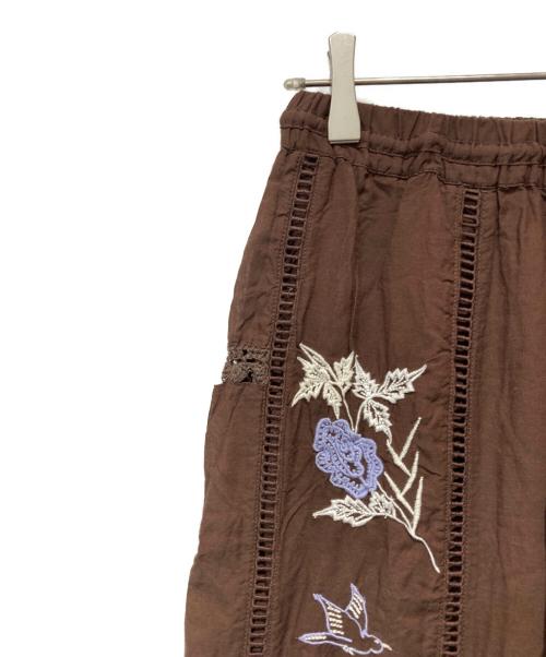 TODAYFUL（トゥデイフル）TODAYFUL (トゥデイフル) Embroidery Patchwork Trouser ブラウン サイズ:36の古着・服飾アイテム