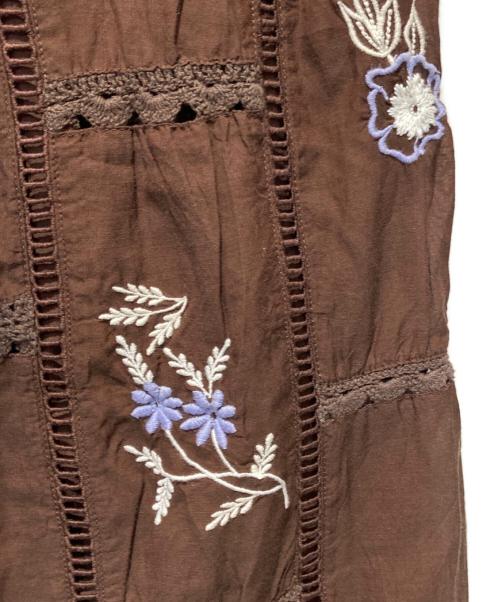 TODAYFUL（トゥデイフル）TODAYFUL (トゥデイフル) Embroidery Patchwork Trouser ブラウン サイズ:36の古着・服飾アイテム