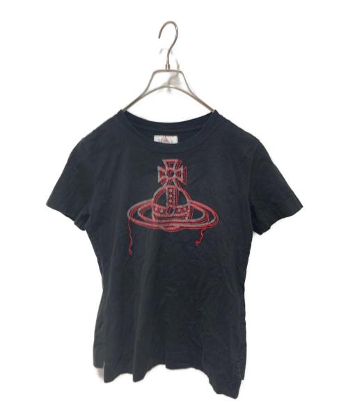 Vivienne Westwood RED LABEL（ヴィヴィアンウエストウッドレッドレーベル）Vivienne Westwood RED LABEL (ヴィヴィアンウエストウッドレッドレーベル) ステッチオーブTシャツ ブラック サイズ:38の古着・服飾アイテム