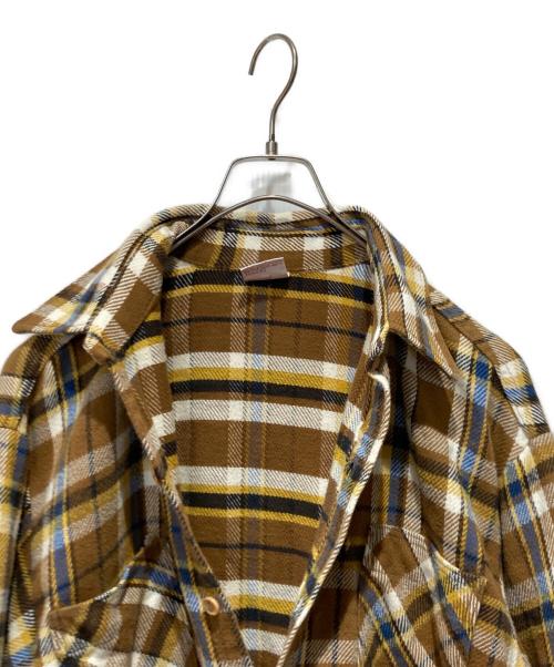 big mac（ビッグマック）BIG MAC (ビッグマック) フランネルチェックシャツ ブラウン サイズ:Ｌの古着・服飾アイテム