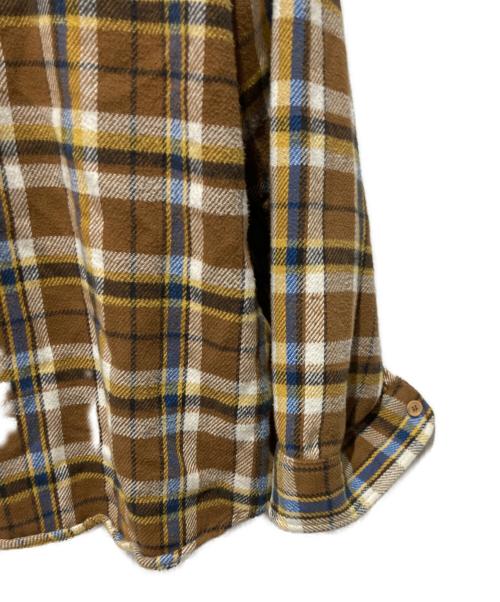 big mac（ビッグマック）BIG MAC (ビッグマック) フランネルチェックシャツ ブラウン サイズ:Ｌの古着・服飾アイテム