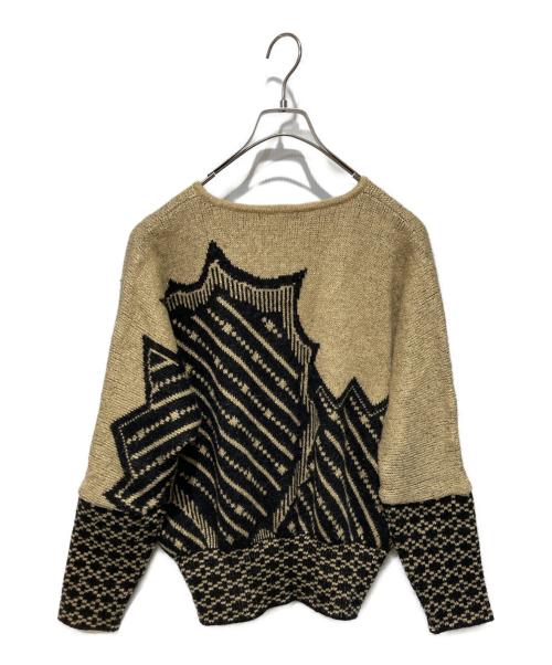 Hysteric Glamour（ヒステリックグラマー）Hysteric Glamour (ヒステリックグラマー) BEAR POP ラメジャカード ニット ブラウン サイズ:FREEの古着・服飾アイテム
