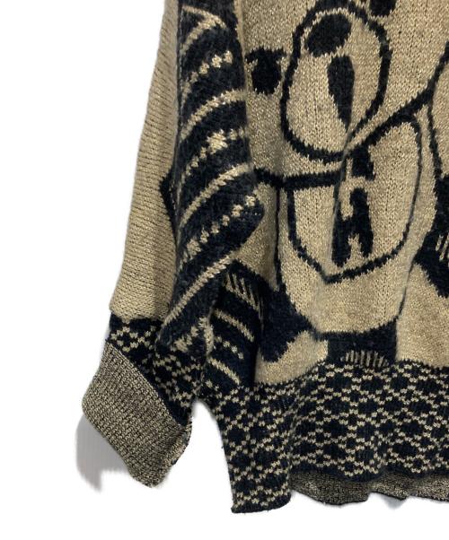 Hysteric Glamour（ヒステリックグラマー）Hysteric Glamour (ヒステリックグラマー) BEAR POP ラメジャカード ニット ブラウン サイズ:FREEの古着・服飾アイテム