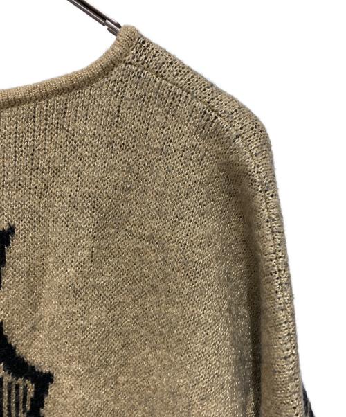 Hysteric Glamour（ヒステリックグラマー）Hysteric Glamour (ヒステリックグラマー) BEAR POP ラメジャカード ニット ブラウン サイズ:FREEの古着・服飾アイテム