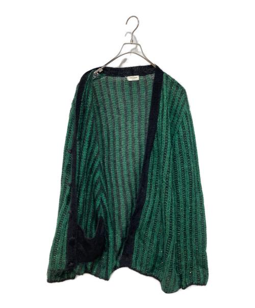 Saint Laurent Paris（サンローランパリ）Saint Laurent Paris (サンローランパリ) モヘアカーディガン グリーン サイズ:Mの古着・服飾アイテム