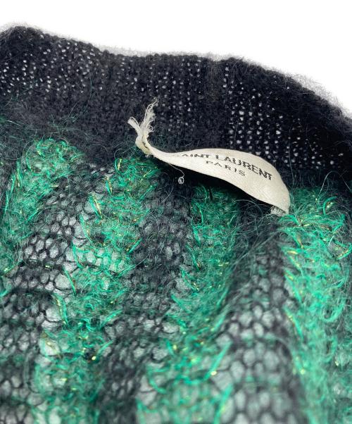 Saint Laurent Paris（サンローランパリ）Saint Laurent Paris (サンローランパリ) モヘアカーディガン グリーン サイズ:Mの古着・服飾アイテム