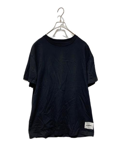 JIL SANDER+（ジルサンダープラス）JIL SANDER+ (ジルサンダープラス) ロゴラベルTシャツ ブラック サイズ:XXLの古着・服飾アイテム