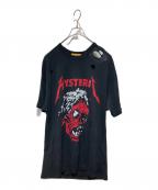 Hysteric Glamourヒステリックグラマー）の古着「METAL オーバーサイズTシャツ」｜ブラック