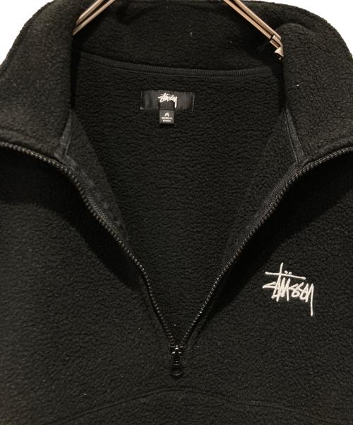 stussy（ステューシー）stussy (ステューシー) Half Zip Mock Neck ブラック サイズ:Mの古着・服飾アイテム