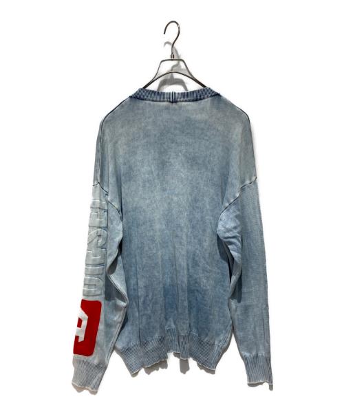 DIESEL（ディーゼル）DIESEL (ディーゼル) ブリーチ加工カーディガン ブルー サイズ:XSの古着・服飾アイテム