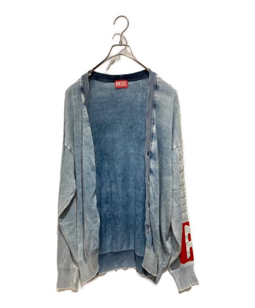 DIESEL（ディーゼル）DIESEL (ディーゼル) ブリーチ加工カーディガン ブルー サイズ:XSの古着・服飾アイテム
