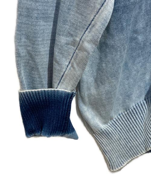 DIESEL（ディーゼル）DIESEL (ディーゼル) ブリーチ加工カーディガン ブルー サイズ:XSの古着・服飾アイテム