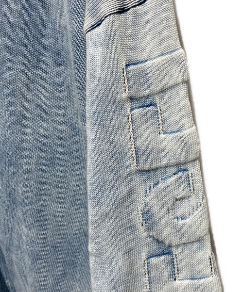 DIESEL（ディーゼル）DIESEL (ディーゼル) ブリーチ加工カーディガン ブルー サイズ:XSの古着・服飾アイテム