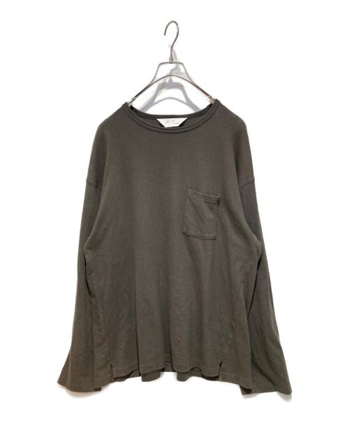 ANCELLM（アンセルム）ANCELLM (アンセルム) C/R CREW NECK LS T-SHIRT グレー サイズ:1の古着・服飾アイテム