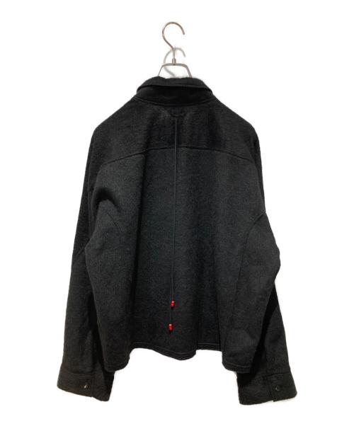 ANCELLM（アンセルム）ANCELLM (アンセルム) SHAGGY ZIP UP SHIRT ブラック サイズ:2の古着・服飾アイテム