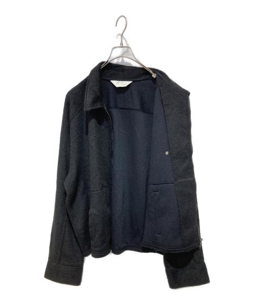 ANCELLM（アンセルム）ANCELLM (アンセルム) SHAGGY ZIP UP SHIRT ブラック サイズ:2の古着・服飾アイテム