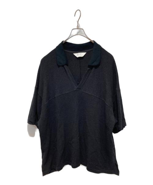 ANCELLM（アンセルム）ANCELLM (アンセルム) S/C FOOTBALL SHIRT ブラック サイズ:2の古着・服飾アイテム