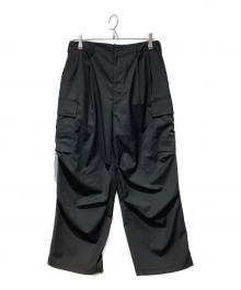 Essay（エッセイ）の古着「Wool Blend Wide Military Trousers」｜ブラック