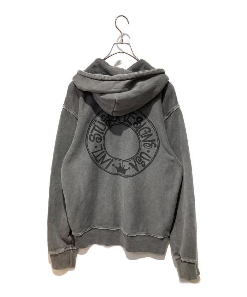stussy（ステューシー）stussy (ステューシー) Buana Pigment Dyed Hoodie グレー サイズ:Mの古着・服飾アイテム