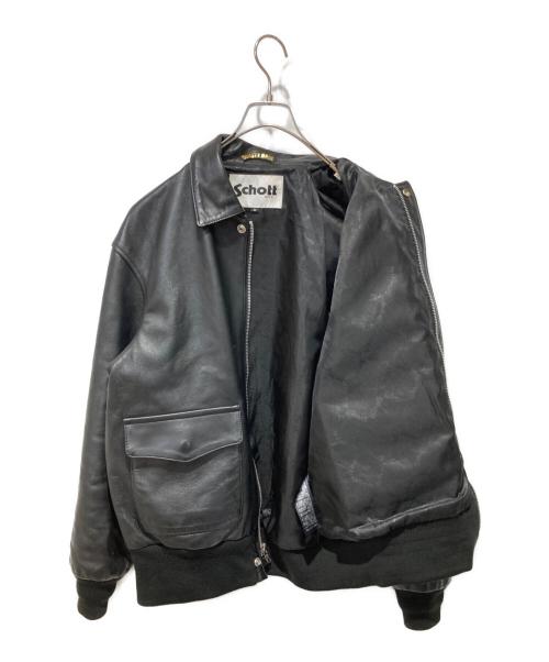 Schott（ショット）Schott (ショット) レザージャケット ブラック サイズ:Mの古着・服飾アイテム