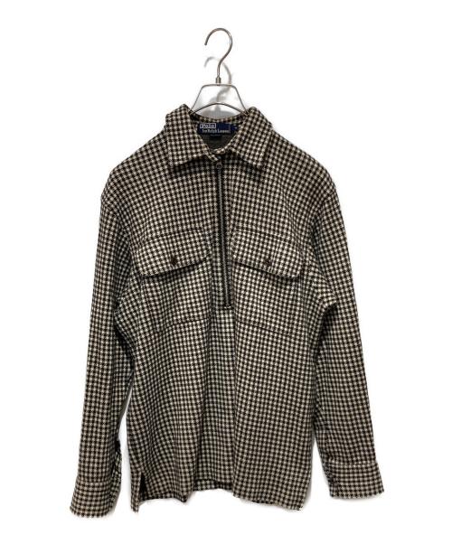 POLO RALPH LAUREN（ポロ・ラルフローレン）POLO RALPH LAUREN (ポロ・ラルフローレン) 千鳥格子ハーフジップシャツ ブラック サイズ:Mの古着・服飾アイテム
