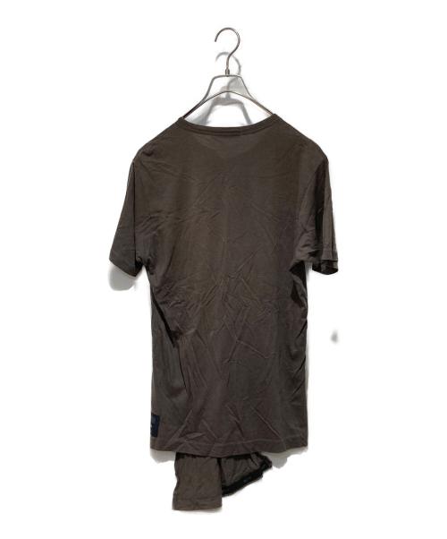 REGULATION Yohji Yamamoto MEN（レギュレーション ヨウジヤマモト）REGULATION Yohji Yamamoto MEN (レギュレーション ヨウジヤマモト) ナナメハギ半袖Tシャツ グレー サイズ:1の古着・服飾アイテム