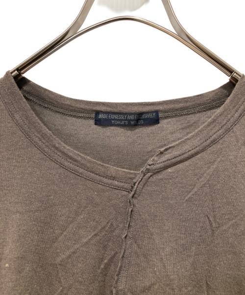 REGULATION Yohji Yamamoto MEN（レギュレーション ヨウジヤマモト）REGULATION Yohji Yamamoto MEN (レギュレーション ヨウジヤマモト) ナナメハギ半袖Tシャツ グレー サイズ:1の古着・服飾アイテム