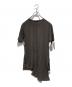 REGULATION Yohji Yamamoto MEN（レギュレーション ヨウジヤマモト）の古着「ナナメハギ半袖Tシャツ」｜グレー