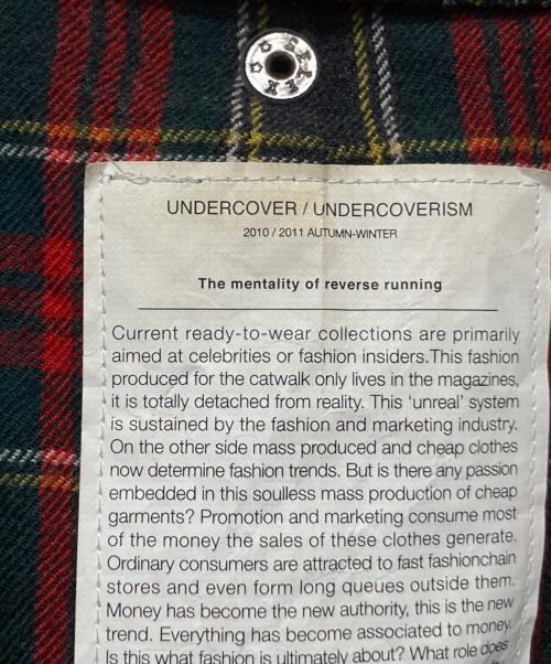 UNDERCOVER（アンダーカバー）UNDERCOVER (アンダーカバー) 裏地チェックモッズコート グレー サイズ:1の古着・服飾アイテム