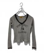Hysteric Glamourヒステリックグラマー）の古着「ショート丈Tシャツ」｜グレー