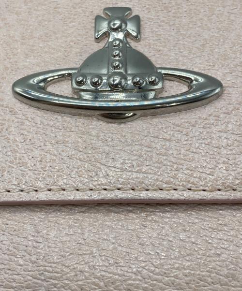 Vivienne Westwood（ヴィヴィアンウエストウッド）Vivienne Westwood (ヴィヴィアンウエストウッド) オーブロゴ3つ折り財布 ピンクの古着・服飾アイテム