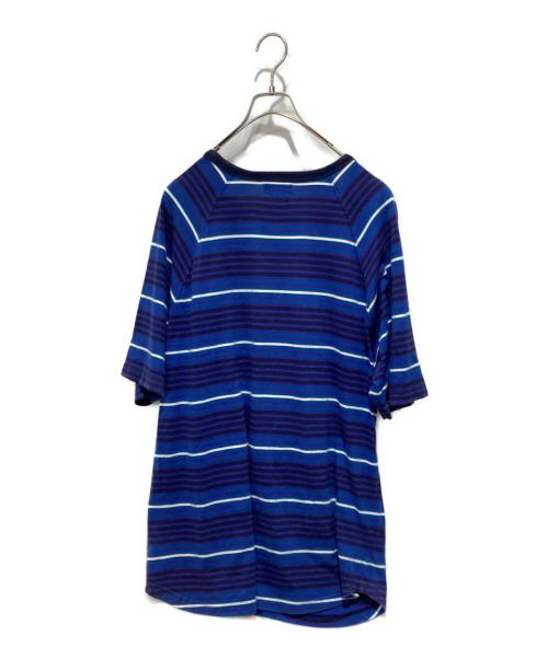 stussy（ステューシー）stussy (ステューシー) Alton Stripe Crew ネイビー サイズ:Ｌの古着・服飾アイテム