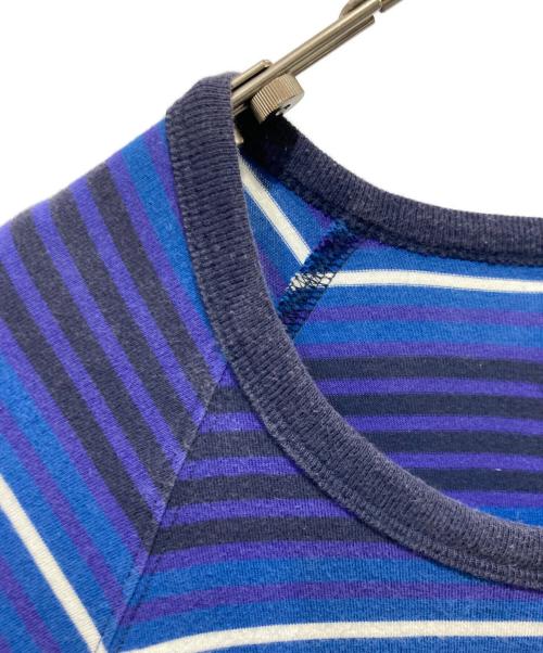 stussy（ステューシー）stussy (ステューシー) Alton Stripe Crew ネイビー サイズ:Ｌの古着・服飾アイテム