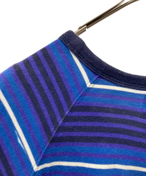 stussy（ステューシー）stussy (ステューシー) Alton Stripe Crew ネイビー サイズ:Ｌの古着・服飾アイテム
