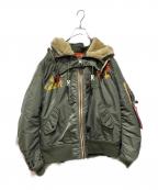 AVIREXアヴィレックス）の古着「REMODEL MA-1 JACKET」｜カーキ