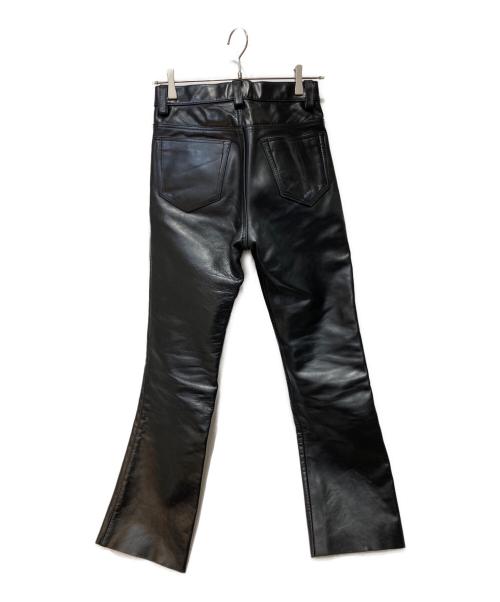 THE FLAT HEAD（ザ・フラットヘッド）THE FLAT HEAD (ザ・フラットヘッド) レザーパンツ ブラック サイズ:W28の古着・服飾アイテム