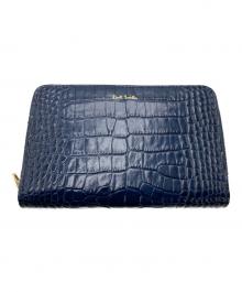 PAUL SMITH（ポールスミス）の古着「クロコジップウォレット」｜ネイビー