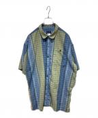 Patagoniaパタゴニア）の古着「半袖シャツ」｜グリーン×ブルー