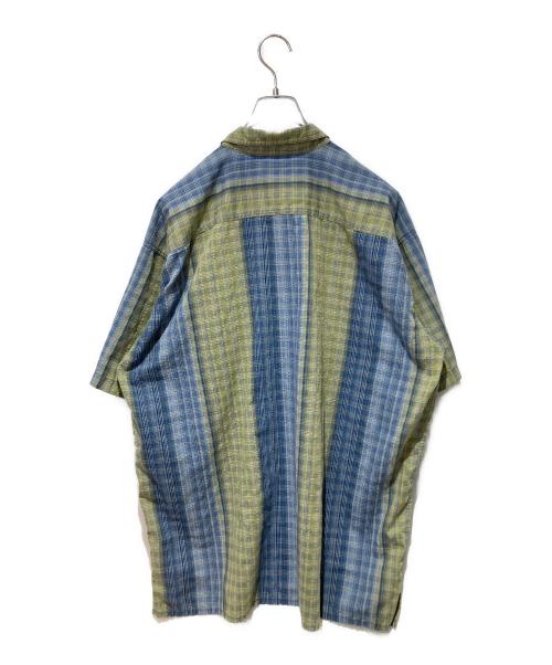 Patagonia（パタゴニア）Patagonia (パタゴニア) 半袖シャツ グリーン×ブルー サイズ:XLの古着・服飾アイテム