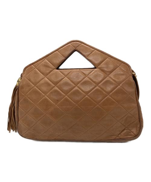 CHANEL（シャネル）CHANEL (シャネル) フリンジタッセルチェーンショルダーバッグ ブラウンの古着・服飾アイテム