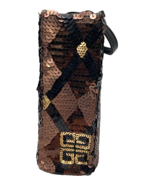 GIVENCHY（ジバンシィ）GIVENCHY (ジバンシィ) スパンコールハンドバッグ ブラウンの古着・服飾アイテム