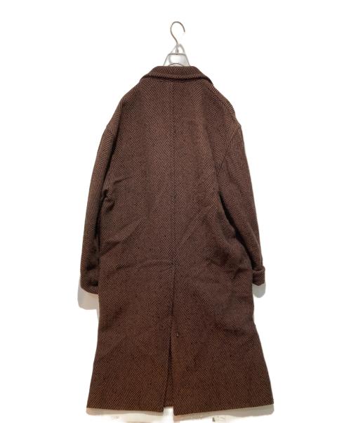 H BEAUTY&YOUTH（エイチ ビューティー&ユース）H BEAUTY&YOUTH (エイチ ビューティー&ユース) TWEED BIG COAT ブラウン サイズ:Mの古着・服飾アイテム